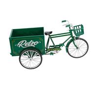 HAMPPLIES di Triciclo Arredamento Bici d'Epoca Decorazioni per Biciclette per la casa Triciclo della casa delle Bambole Arredamento per la casa della Bici Decorazione Lega Nero