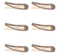 HAMPPLIES Fermagli Chioma 6pezzi Pietre Decorativi Antiscivolo per Ragazzo Ragazza e Ragazze da Utilizzare in Feste e Viaggi