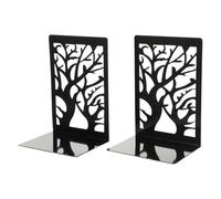 HAMPPLIES Fermalibri Decorativi a Forma di Albero Cavo in Ferro, Supporto Fermalibri Resistenti per Scaffali, Porta Libri per Casa, Ufficio e Biblioteca, Set da 2 Pezzi in Metallo Nero