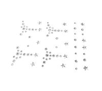 HAMPPLIES Gemme Adesive per Viso Strass e Perle Autoadesive in Resina e Plastica, Resistenti All'usura, Foglio Singolo per Decorazioni di Trucco e Festival