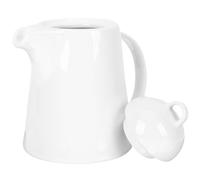 HAMPPLIES Handheld Water Kettle in Ceramica Bianco, Beccuccio Sottile, Manico Ergonomico, Accessorio da Caffè per Casa, Ufficio e Ristorante