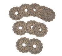 HAMPPLIES Kit 10 Pezzi Rondelle per Ferramenta Decorativa per Mobili in Stile Antico, Piastra Posteriore in Rame Anticato da 3,2 Cm, per Maniglie e Pomelli, Accessori per Restauro