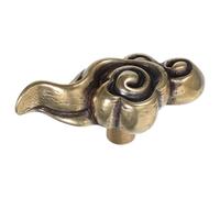 HAMPPLIES Maniglia Decorativa per Mobile in Ottone Anticato a Forma di Nuvola, Pomello Vintage per Cassetti e Porte Armadio Foro Singolo, Adatta per Mobili da Cucina e Bagno, Stile Europeo