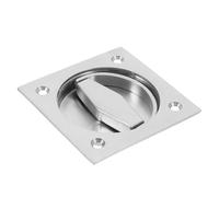 HAMPPLIES Maniglia Incassata in Acciaio Inox Spazzolato per Porte Scorrevoli Armadi Design Tondo Resistente e Invisibile per Apertura