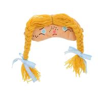 HAMPPLIES Maschera per Dormire Cartoon Kawaii Nera Antiluce Copertura Completa per Viaggi e Nanna Morbida e Confortevole per Ragazze e Donne