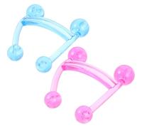 HAMPPLIES Massaggiatore Portatile per Schiena e Collo 2 Piccolo Strumento per Massaggio Manuale Multifunzionale Pratico Mini Massaggiatore Riutilizzabile per Domestico e Rilassamento