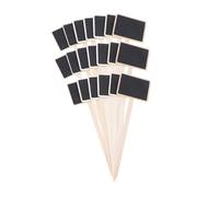 HAMPPLIES Mini Lavagne Di Legno Per Messaggi, Etichette Per Piante e Vasi, Decorazioni Per Giardino e Casa, Bastoncini Per Segnaposto, Set Da 20 Pezzi Per Decorazioni Creative e Fai Da Te