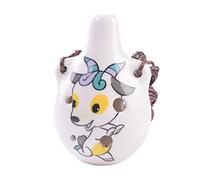 HAMPPLIES Ocarina Ceramica Con Design Animale Pattern Pecora Strumento Musicale Portatile Per Decorazioni Da Scrivania Per Principianti e Musicisti Professionisti