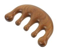 HAMPPLIES Pettine Massaggiante e Massaggiare Capelluto Marrone in Materiale Sintetico Denti Larghi per Sciogliere i Nodi la Cura dei Chioma come Regalo
