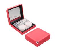 HAMPPLIES Porta Lenti Contatto Specchio e Doppio Scomparto Resistente Perdite Liquide Design Compatto e Leggero per Viaggi e Uso Quotidiano Finestra Trasparente per Visibilità Immediata