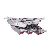 HAMPPLIES Pulegge per Porte Scorrevoli Tipo 88 in Acciaio Inox 5 Pezzi, Rulli Doppi per Binari Larghezza 16 Mm, Accessori per Sostituzione Ruote Armadio Scorrimento Silenzioso