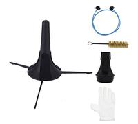 HAMPPLIES Pulizia Tromba con Supporto Spazzole Flessibili per Valvole e Tubi Guanti e Sordina Inclusi Accessori Pratici per Trombone e Ottoni