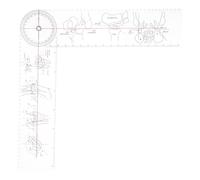 HAMPPLIES Righello Angolare Ortopedico Trasparente in Pvc Medico 360° per Misurazione Ginocchio e Articolazioni, Goniometro Fisioterapia Leggero per Terapia Fisica e Riabilitazione,