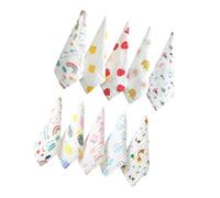 HAMPPLIES Salviette per Viso Ragazzo Ragazza in Cotone 6 Strati 30x30 Cm Morbide e Assorbenti Design a Bolle per Pelle Delicata, Facile da Lavare e Asciugare, Confezione da 10 Stile Casuale
