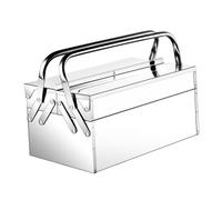 HAMPPLIES Scatola Porta Utensili in Acciaio Inossidabile Contenitore Robusto e Antiruggine per Organizzazione Strumenti e Manuale