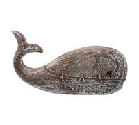 HAMPPLIES Scultura di Balena in Resina Decorazione Marina Retrò per Scrivania e Casa Statuetta Antica Tema Oceanico per Ufficio e Ambienti Living