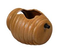 HAMPPLIES Serbatoio dell'Acqua in Ceramica Brocche Fontanella da Giardino Mini Fontana d'Acqua Piscina Drenare Fontana da Giardino Zen Laghetto Acquario Stagno Ugello Pescare Light Brown