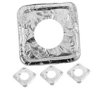 HAMPPLIES Set 10 Pezzi Coperture Bruciatori Alluminio Spesse 3,5 Mm per Fornelli a Gas, Protezione Piani Cottura Antiolio e Anti Grasso, Monouso per Cucina Facile Pulizia