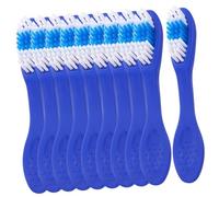 HAMPPLIES Set 10 Pezzi Spazzolini da Denti Morbidi Portatili Manico Corto 9cm per Igiene Orale in Carcere e Uso Detenuti