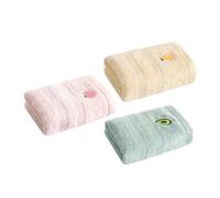 HAMPPLIES Set 3 Pezzi Lavette per Ragazzo Ragazza in Fibra di Bambù Ricamo a Frutta, Morbide e Delicate, Asciugamani Multifunzionali per Viso le Mani, per Ragazzo Ragazza