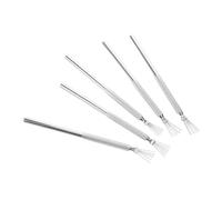 HAMPPLIES Set 5 Pennelli per Nail Liner in Acciaio Inox Penne per Nail Art Punta Fine e Spazzola Ultrasottile Precisi Adatti a Principianti e Professionisti per Disegni Dettagliati