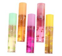 HAMPPLIES Set 5 Pezzi Pomata Per Labbra Trasparente Idratante Al Gusto Di Frutta Lucidalabbra Protettore Per Labbra Naturali Regalo Pratico Per Ragazze e Amici