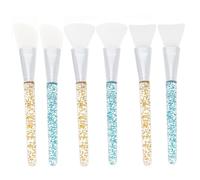 HAMPPLIES Set da 6 Pennelli per Maschera in Silicone per Viso, Setole Morbide e Testina Gentile, Impugnatura Confortevole, Materiale Silicone per Applicazione Trucco e Cura Pelle