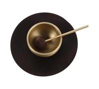 HAMPPLIES Set di Mini Ciotole Tibetane in Ottone con Base e Martello, Strumenti a Percussione per Meditazione e Yoga, Portatile per Rilassamento e Terapia del Suono, Adatto a Principianti