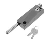 HAMPPLIES Set Serratura a Molla per Porta Girevole Automatica con Chiavistello in Metallo Nero, Bullone a Molla Bloccabile a Pavimento 7,4x1,6x1,6 Pollici, Ferramenta per Chiusura Porte