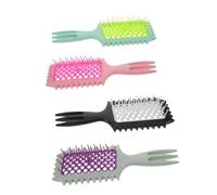HAMPPLIES Spazzola per Chioma Effetto Massaggio 4pezzi Pettole di Plastica per Styling Chioma Asciutti e Bagnati, Pettine Griglia per Donne, Set di Pettini Colorati per Styling Invernale