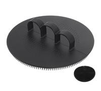 HAMPPLIES Spazzola per Corpo in Silicone Esfoliante e Massaggiante, Rimuove Pelle Morta, Materiale in Silicone Alimentare, Adatta per Bagno e Doccia, Colore Nero