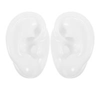 HAMPPLIES Stampo Auricolare in Silicone per Pratica Modello di Orecchio Artificiale Realistico Bianco Strumento Didattico per Pulizia Orecchie e Insegnamento Anatomia
