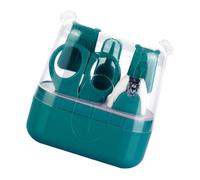 HAMPPLIES Tagliaunghie Ragazzo Ragazza con Forbicine e Rifinitore Sicuro per Impugnatura Comoda e Lama Smussata Kit Manicure Cartone Animato Verde Portatile per Viaggi