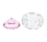 HAMPPLIES Tazza Crystal per Unghie con Coperchio Rosa Contenitore in Vetro Trasparente per Mix Liquidi Smalto Art Strumento Manicure Stabile e Pratico per Appassionate e Professioniste