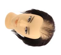 HAMPPLIES Testa per Parrucchiere Professionale con Chioma Neri in Pvc, Strumento di Formazione Multifunzionale Regolabile per Scuole di Barberia e Principianti