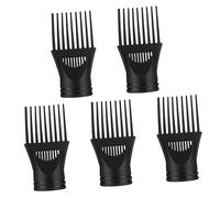 HAMPPLIES Ugello a Pettine per Asciugacapelli, Set da 5 Pezzi, Accessorio in Plastica Resistente, Riduce Effetto Crespo per Styling Chioma Lisci, per Uso Professionale e Domestico