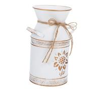 HAMPPLIES Vaso Decorativo Vintage in Metallo per Composizioni Floreali Fioriera Secchio Chic e Ufficio Piante Semplice per Balcone e Robusto