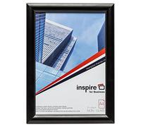 Hampton Frames | Cornice a scatto | Formato A4, 21x30 cm, alluminio nero, profilo 25 mm | Apertura facile, plexiglass di sicurezza, montaggio a parete | Per poster e documenti