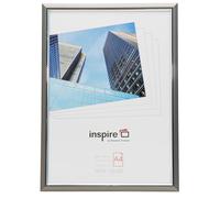 Hampton Frames | Cornice A4 grigio fumo 21x30 cm, plexiglass di sicurezza, montaggio a parete, clip girevole | Per foto e certificati, facile installazione