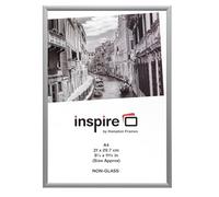 Hampton Frames | Cornice fotografica A4, argento, alluminio, 21x29,7 cm | Fronte in Perspex, montaggio a parete o da tavolo, orientamento verticale/orizzontale | Elegante per foto, poster, certificati