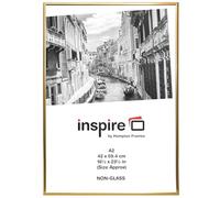 Hampton Frames Cornice per poster A2 42x59 cm oro | Plexi infrangibile, leggera, backloader | Per foto, poster, opere d'arte, casa, ufficio, studio