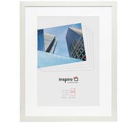 Hampton Frames Cornice per poster A3 30x42 cm bianca effetto legno, plexiglass infrangibile, montaggio a parete verticale/orizzontale, per foto, certificati, poster