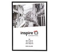 Hampton Frames | Cornice per poster A3 30x42cm, plastica nera | Retro in MDF, apertura singola, montaggio a parete | Per foto, certificati, decorazione casa