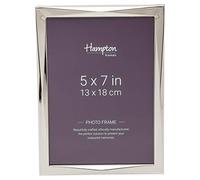 Hampton Frames | Cornice portafoto | 13 x 18 cm, argento, vetro, metallo lucido | Design elegante, retro effetto velluto, autoportante orizzontale/verticale | Decorazione casa