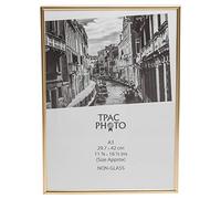 Hampton Frames | Cornice portafoto A3, oro, 29,7 x 42 cm, acrilico (non vetro), profilo largo 10 mm | Montaggio a parete, apertura facile, per foto e poster