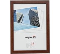 Hampton Frames | Cornice portafoto A4, effetto legno scuro, MDF, 21x30 cm | Profilo largo 20 mm, plexiglass, montaggio orizzontale o verticale | Per foto e documenti