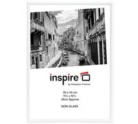 Hampton Frames, Cornice Portafoto EASYLOADER EAS3040WHPX, 30x40 cm, Bianco, Acrilico, Profilo Largo, Montaggio Parete, Leggera e Sicura per Foto e Poster