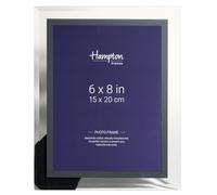 Hampton Frames Cornice portafoto in vetro specchiato, finitura a specchio, 15 x 20 cm, GTM24068, colore nero