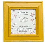 Hampton Frames | Cornice Portafoto Quadrata Paloma | 10x10cm, Giallo, Legno | Vetro, posizionamento verticale/orizzontale, clip di fissaggio | Design moderno per foto
