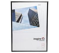 Hampton Frames, Easy Loader Poster Certificate Photo Frame, A2 42x59cm, Black, Acrylic Front | Wall Mountable, Portrait or Landscape Display, Chrome Effect Bezel | For Photos, Certificates, Posters